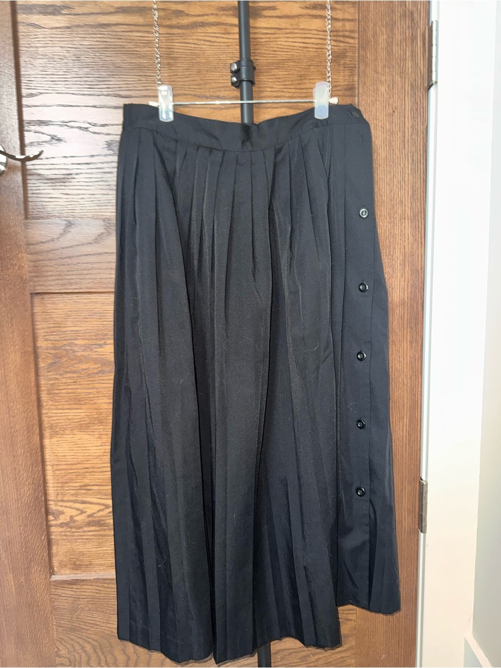 Worthington Black Pleated Midi / Maxi Skirt Size 14